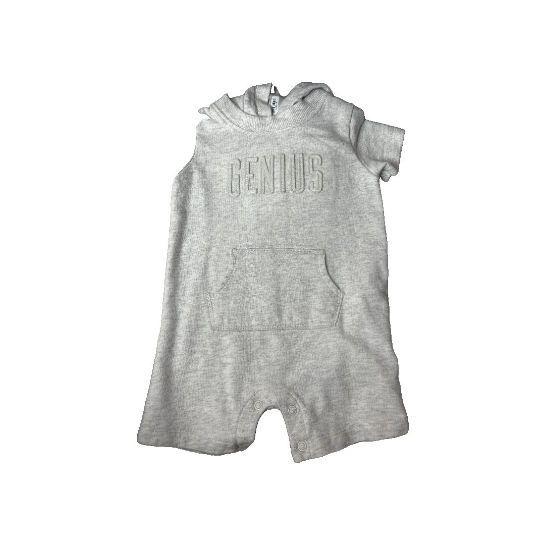 Unisex Grey Button Down Short Sleeve Size: 9 months Grey