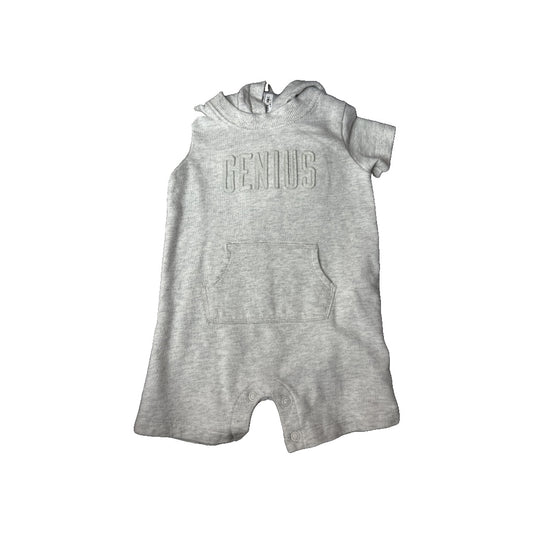 Unisex Grey Button Down Short Sleeve Size: 9 months Grey