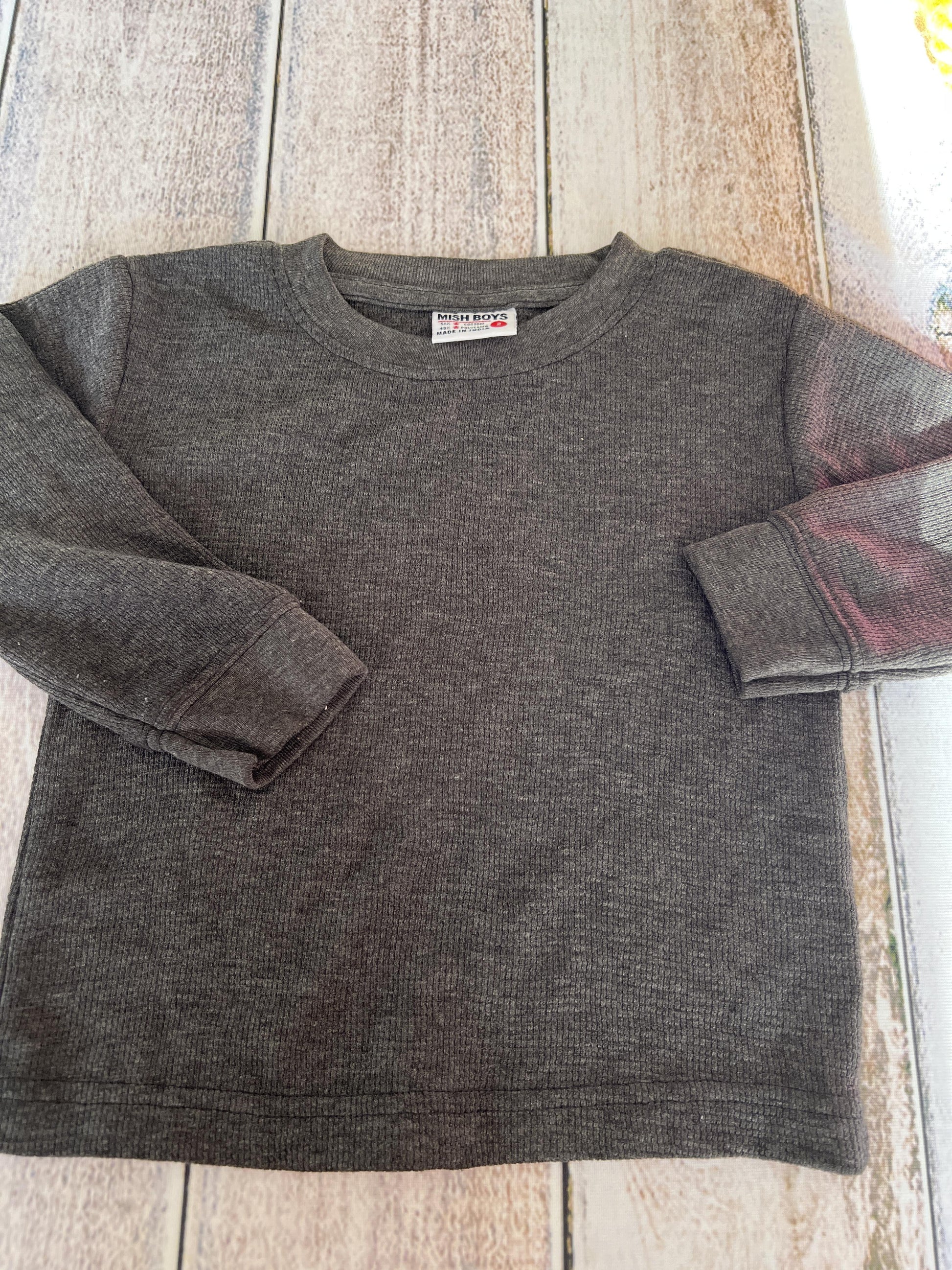 Mish Boys Boys Grey Long Sleeve Shirt Size: 2T Grey