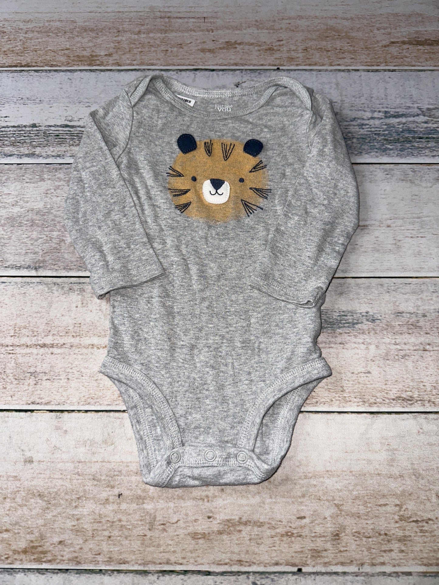 Carters Unisex Grey Onesie Size: 6-9 months Grey