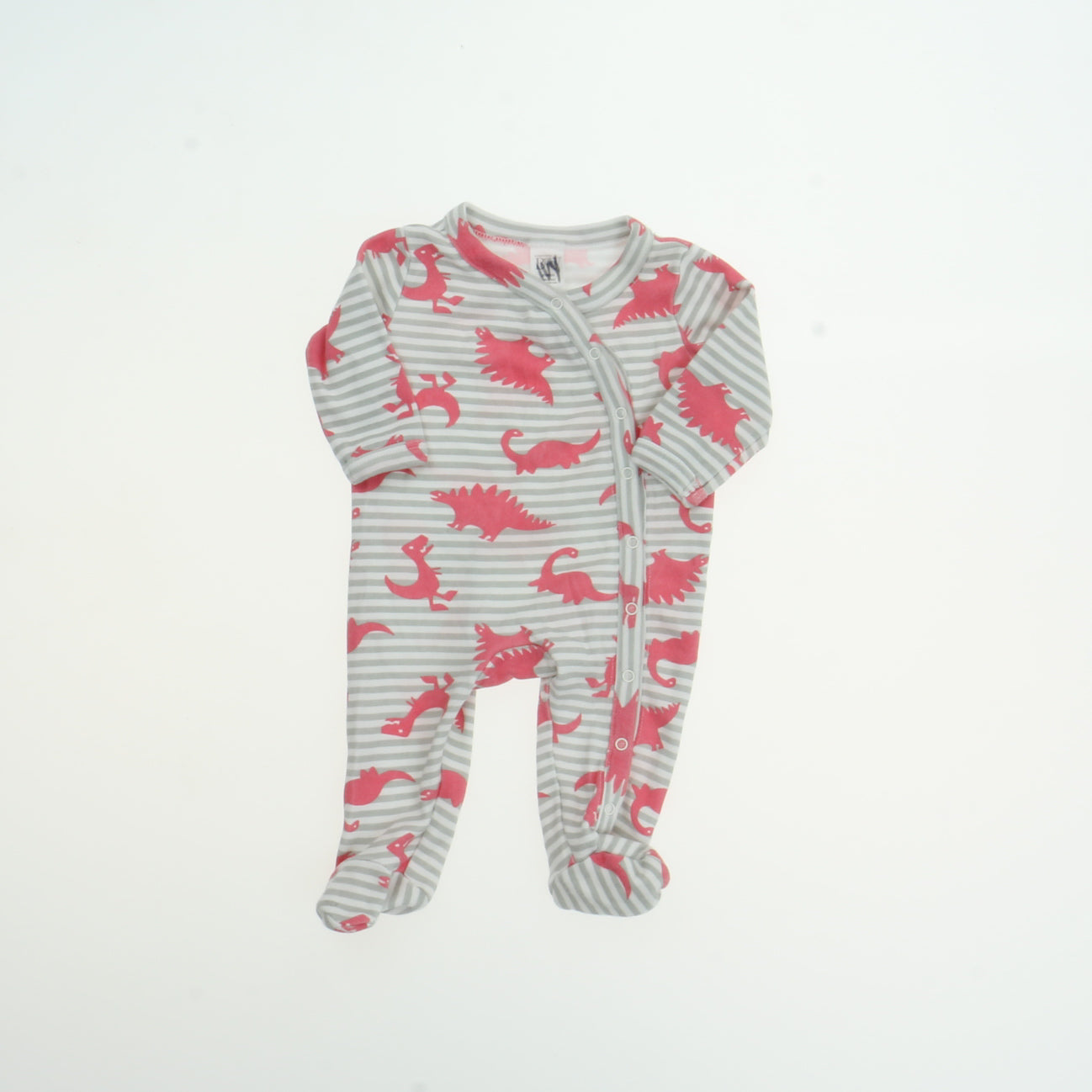 Nordstrom Baby Girls Grey 1-piece footed Pajamas Size: Premie Grey