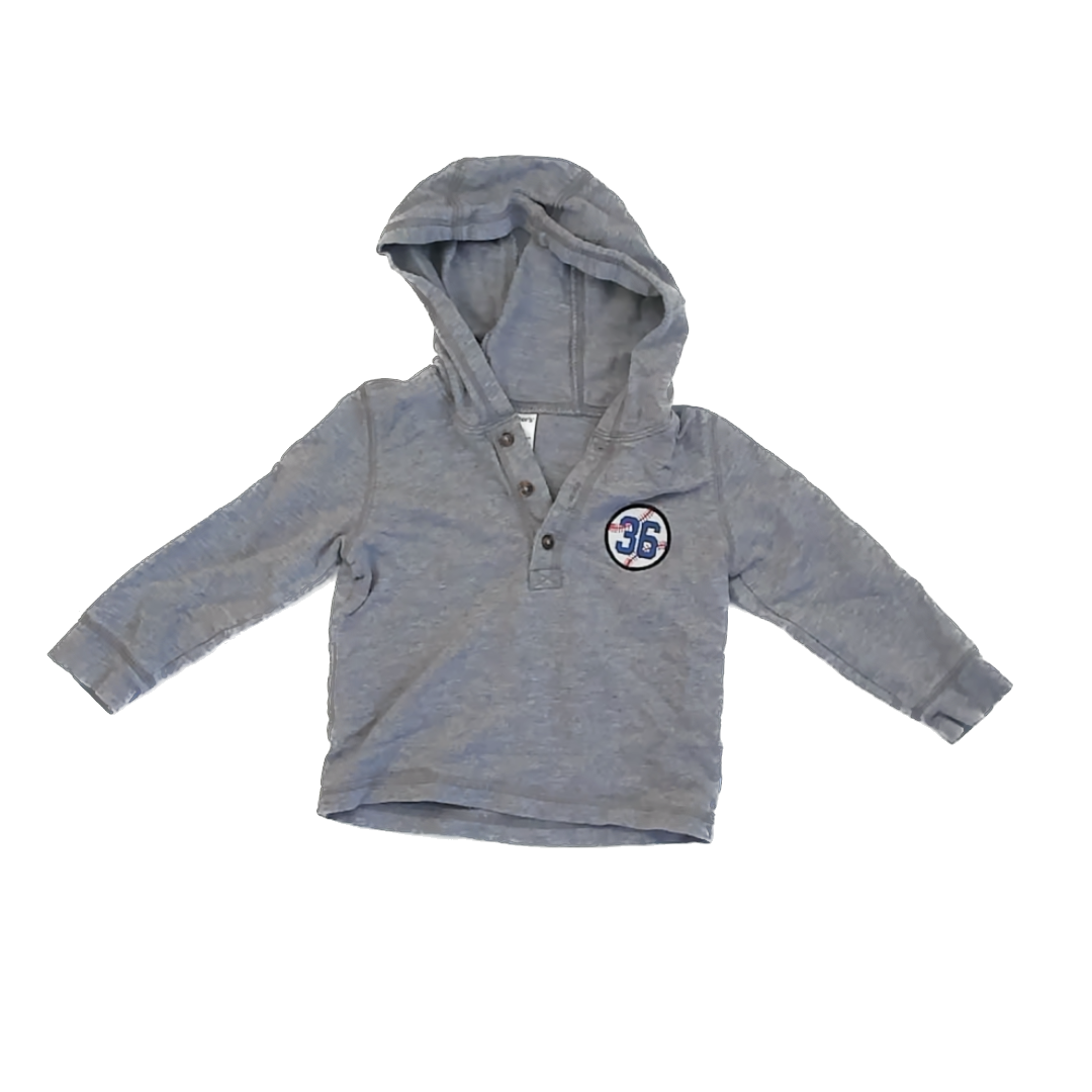 Cat & Jack Boys Grey Hoodie Size: 2T Grey