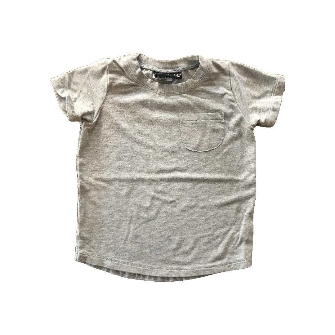 BabySprouts co Girls Grey T-Shirt Size: 12-18 months Grey