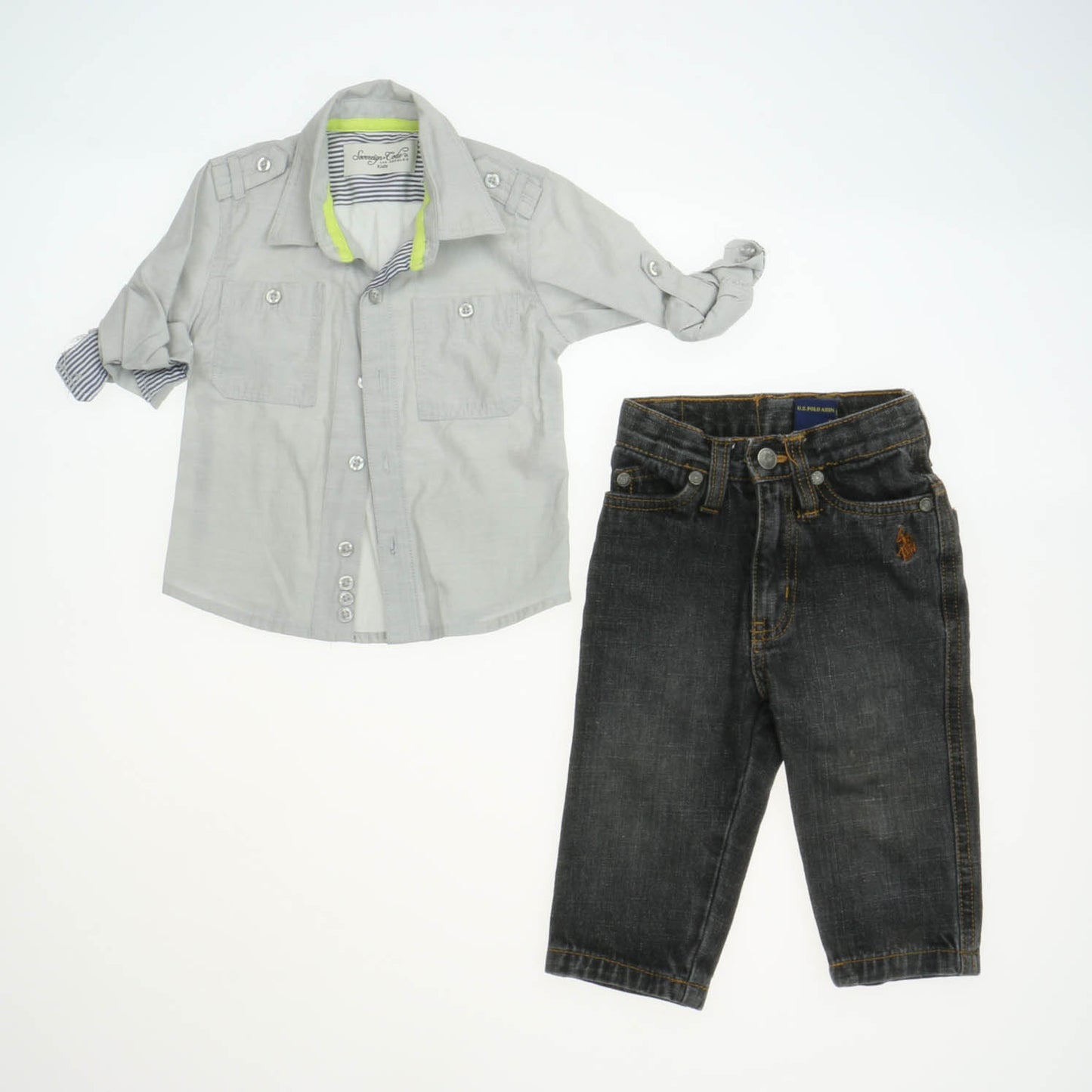 US. Polo Assn. | Sovereign Code Boys Grey Apparel Sets Size: 12M Grey