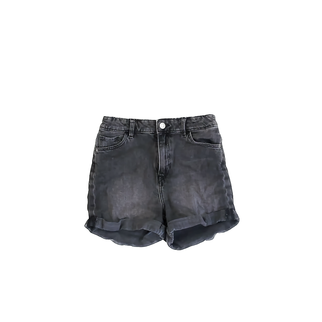 H&M Girls Grey Jean Shorts Size: 12 Years Grey