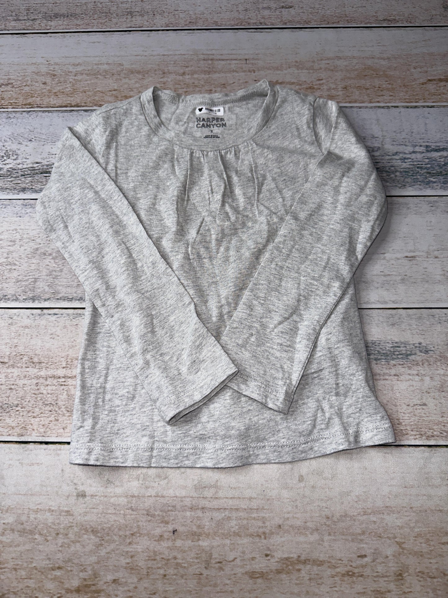 Harper Canyon Girls Grey Long Sleeve Shirt Size: 3T Grey