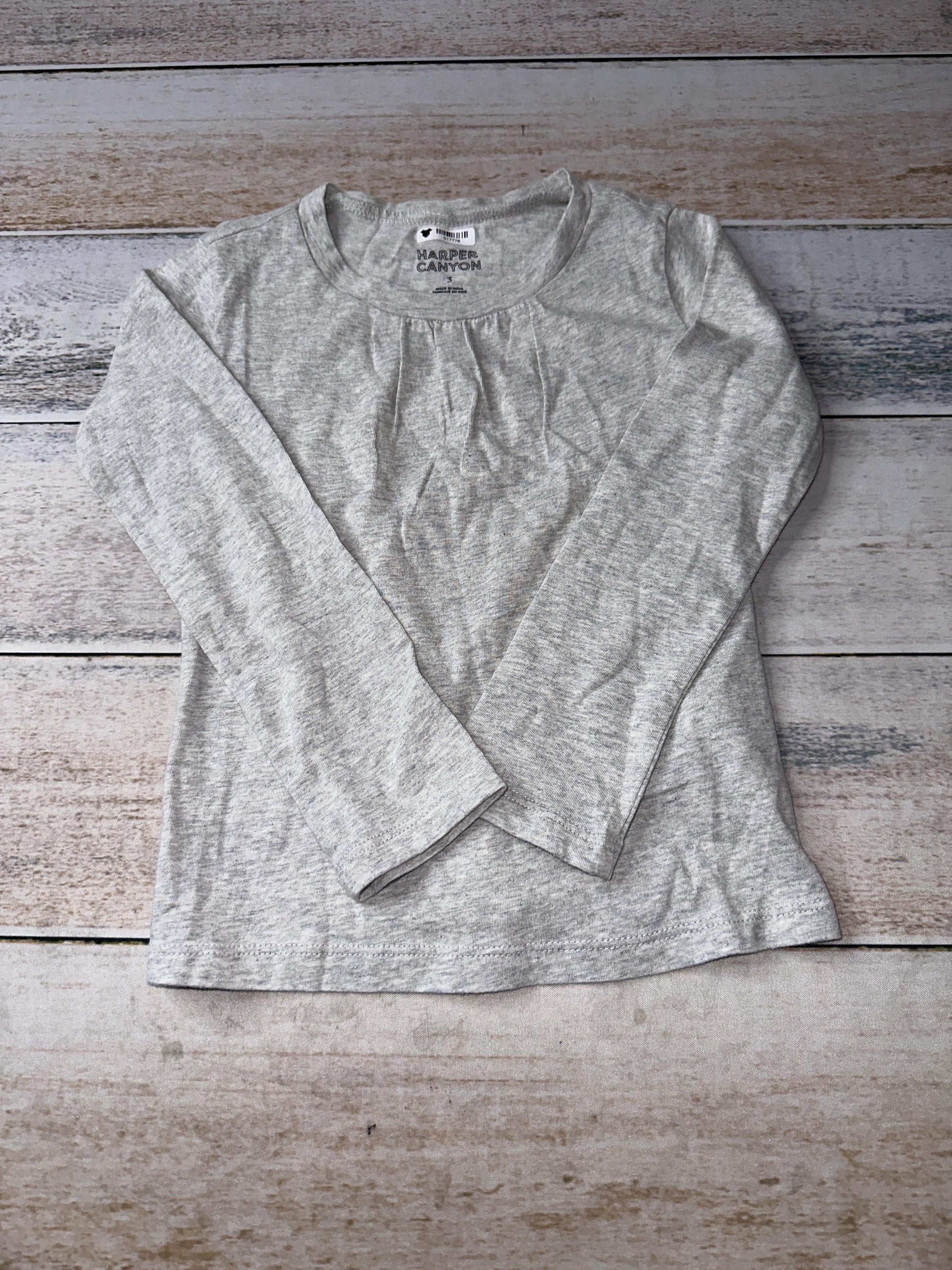 Harper Canyon Girls Grey Long Sleeve Shirt Size: 3T Grey