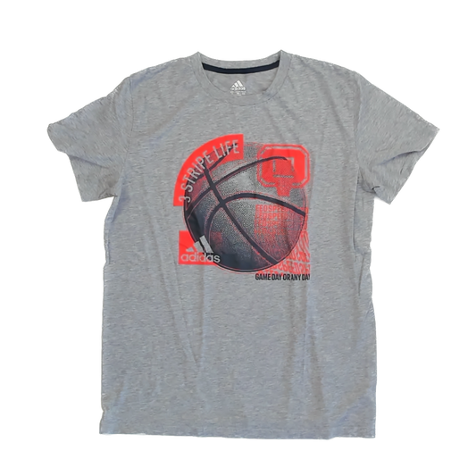 Adidas Boys Grey T-Shirt Size: Youth XL (18-20 Years) Grey