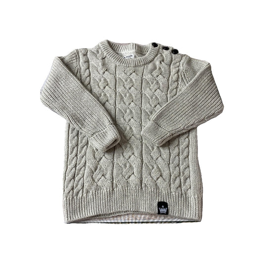 Littlest Prince Boys Grey Sweater Size: 3T Grey