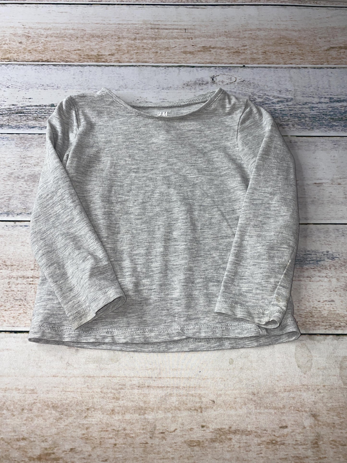 H&M Unisex Grey Long Sleeve Shirt Size: 18-24 months Grey