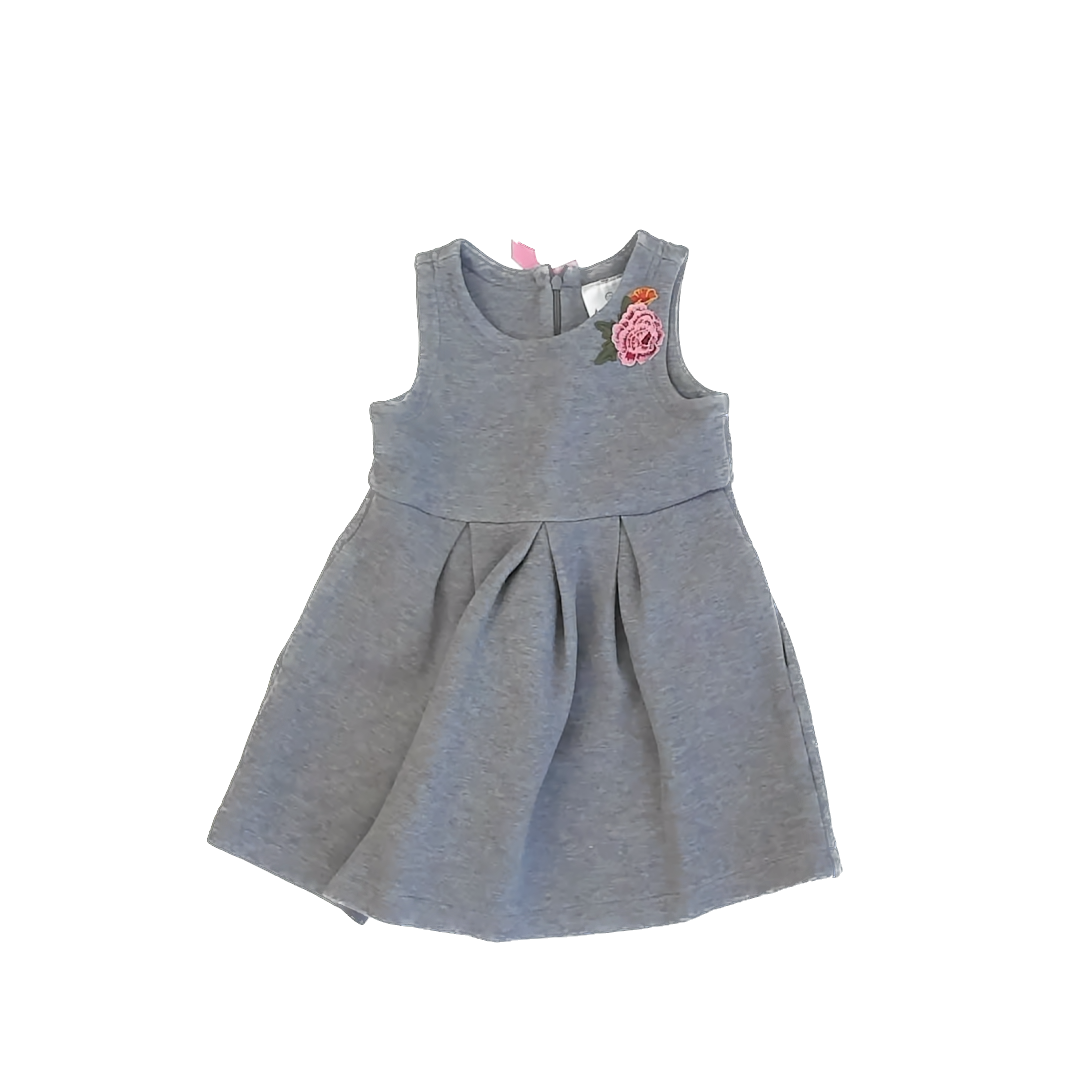 Hanna Andersson Girls Grey Dress Size: 100 (4T) Grey