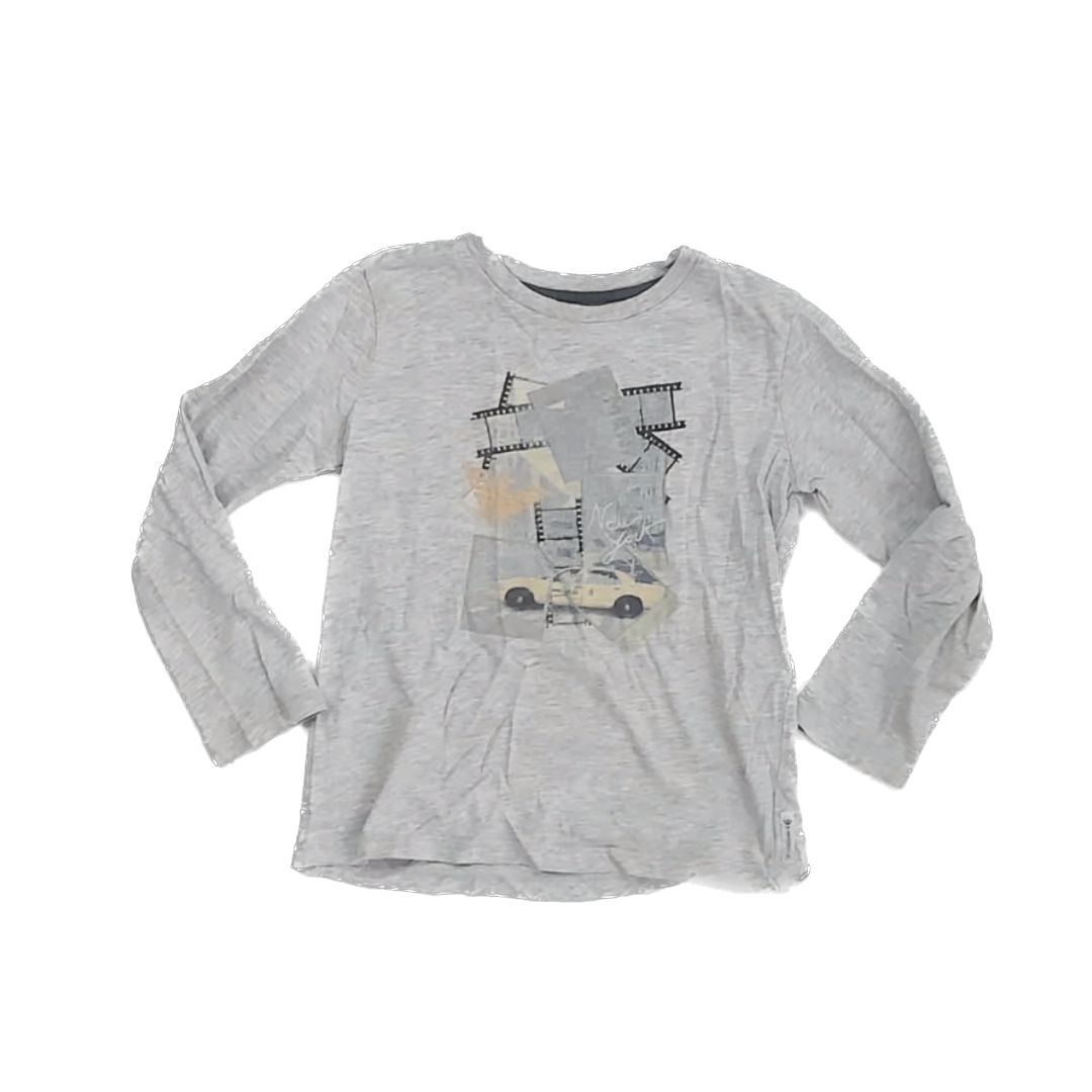 Armani Junior Boys Grey Long Sleeve T-Shirt Size: 6 Years Grey