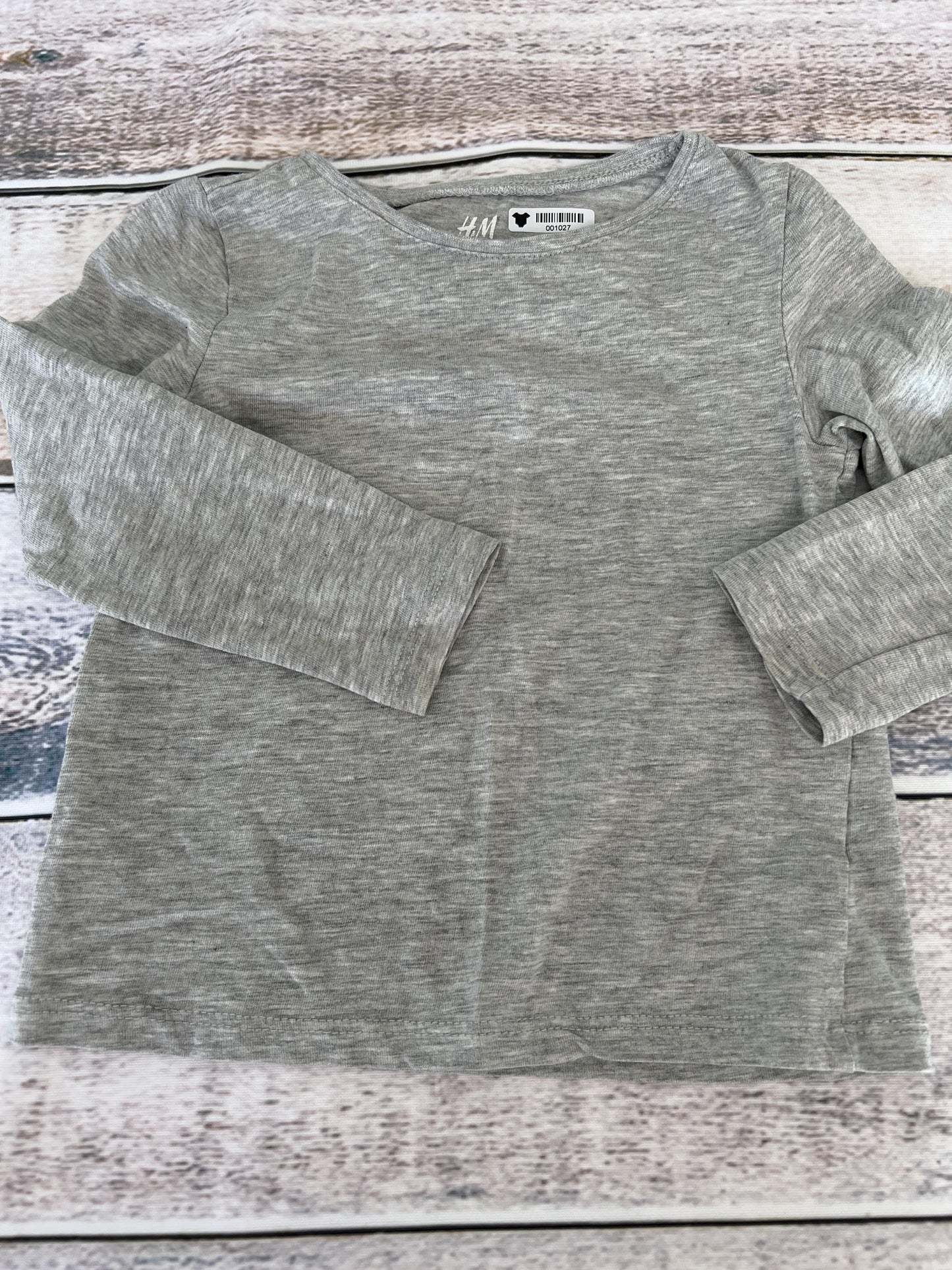 H&M Unisex Grey Long Sleeve Shirt Size: 18-24 months Grey