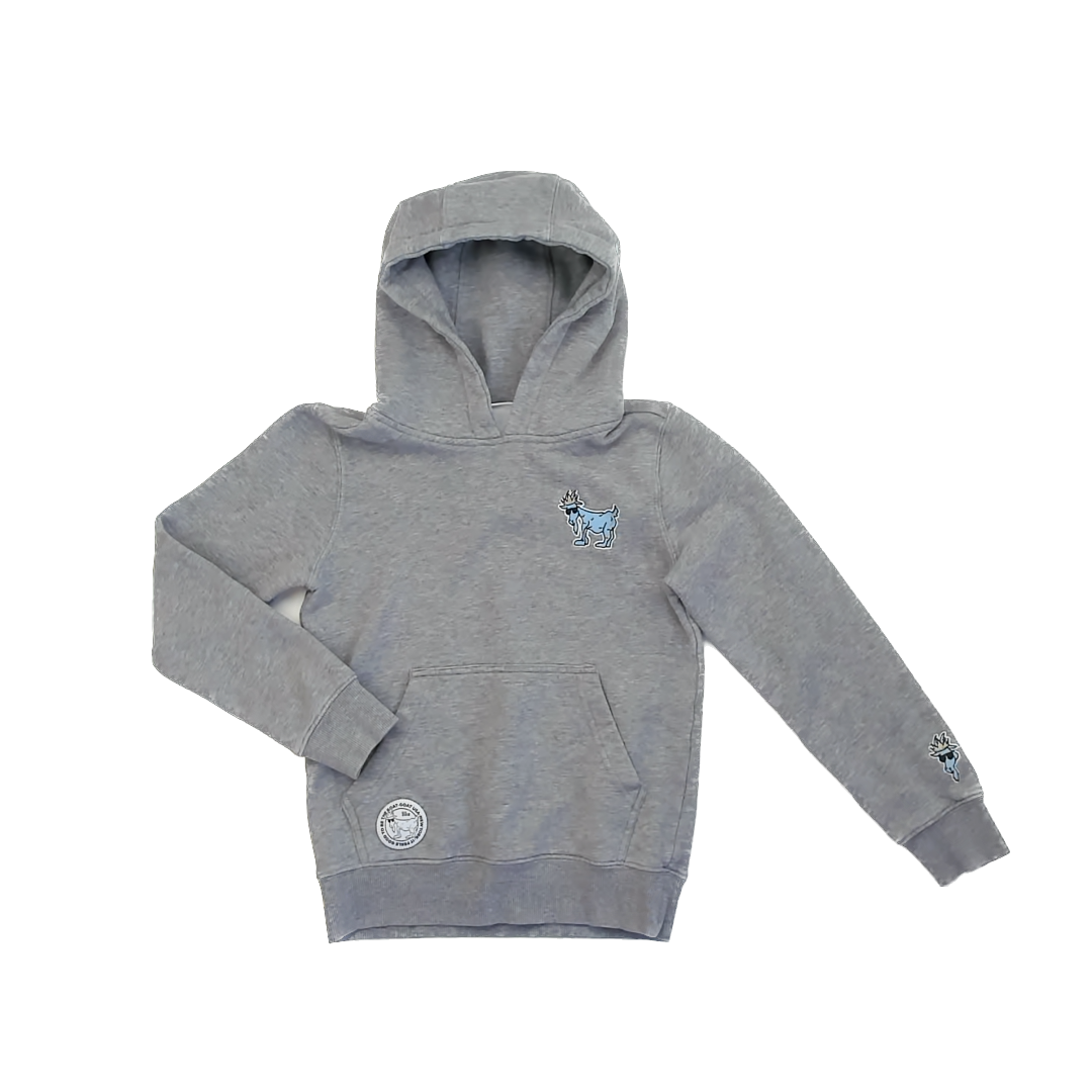 GOAT USA Unisex Grey Hoodie Size: Youth Medium (10-12 Years) Grey