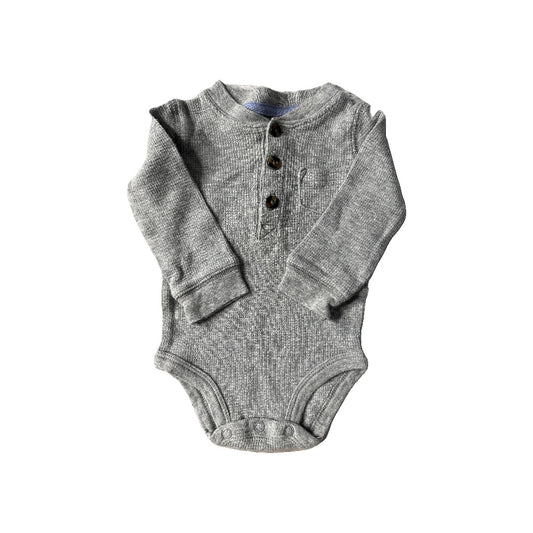 Carters Boys Grey Onesie Size: 3-6 months Grey