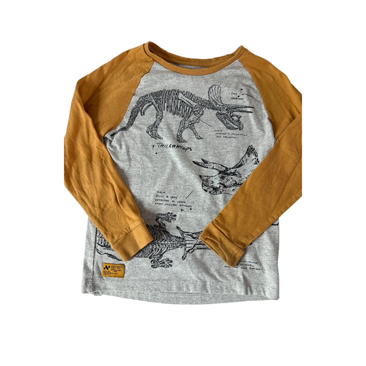 Denim + Flower Boys Grey Long Sleeve T-Shirt Size: 5T Grey
