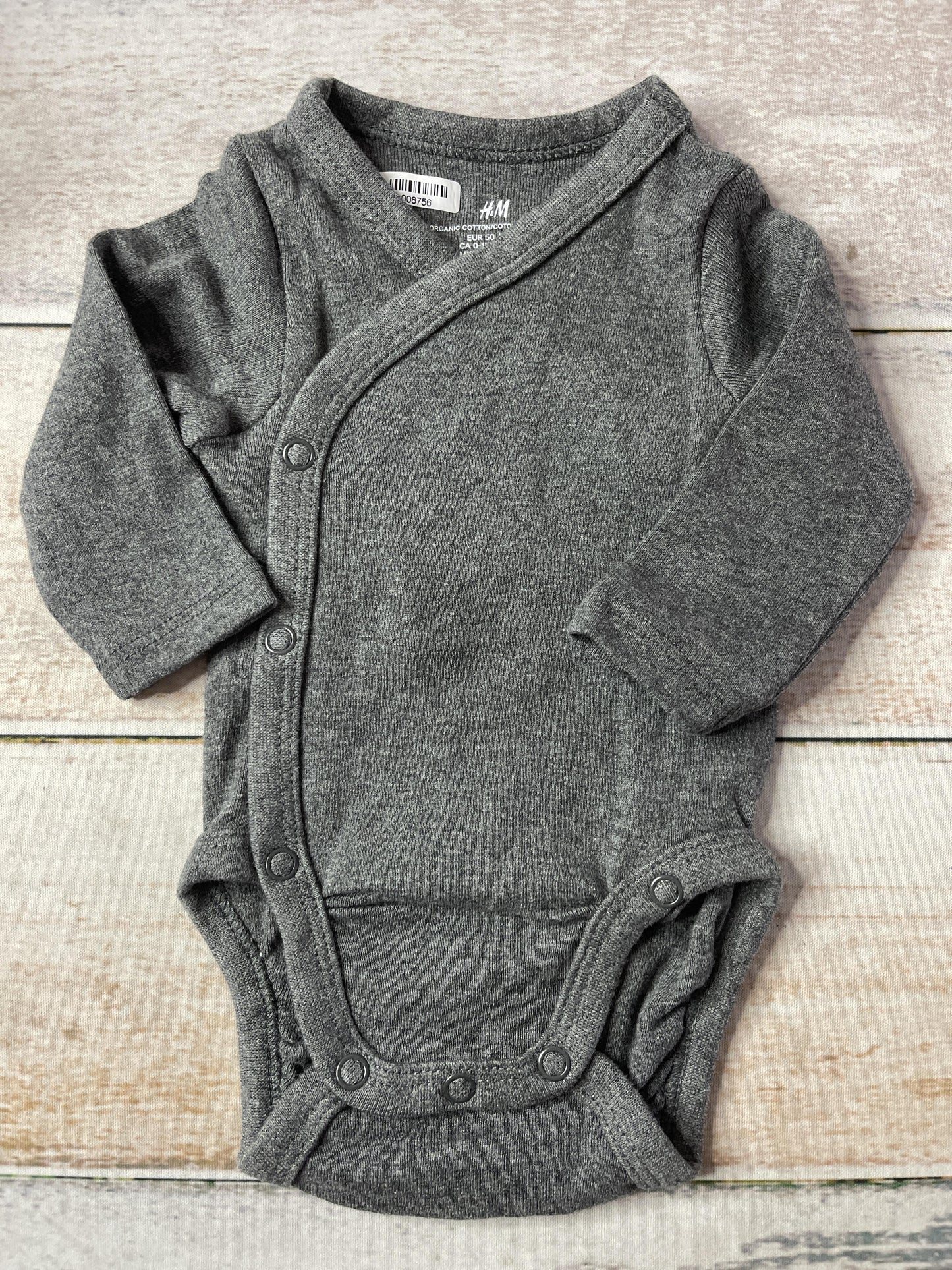 H&M Unisex Grey Onesie Size: Preemie Grey