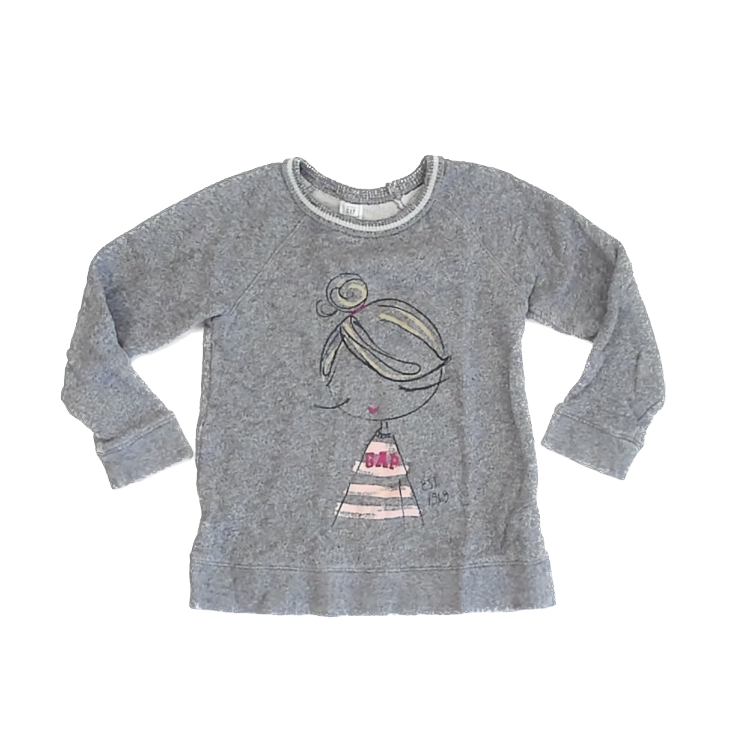 Gap Girls Grey Sweatshirt Size: 4T Grey
