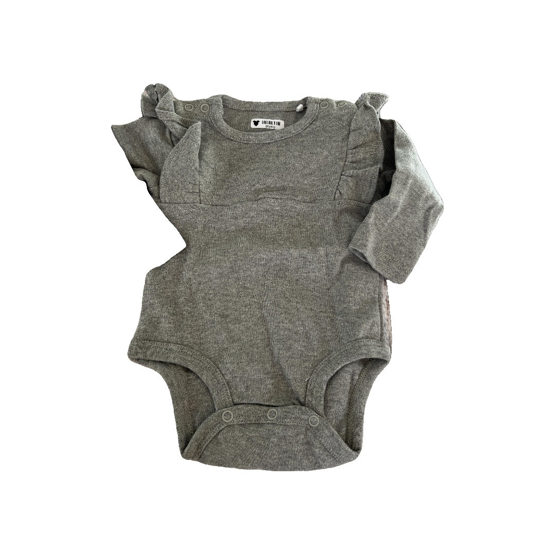 Oliver & Rain Girls Grey Onesie Size: 3 months Grey