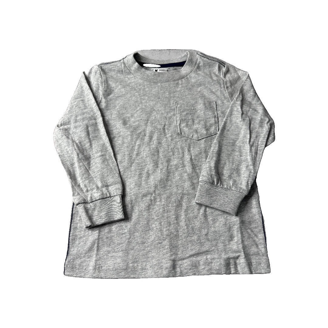 Carters Unisex Grey Long Sleeve T-Shirt Size: 2T Grey