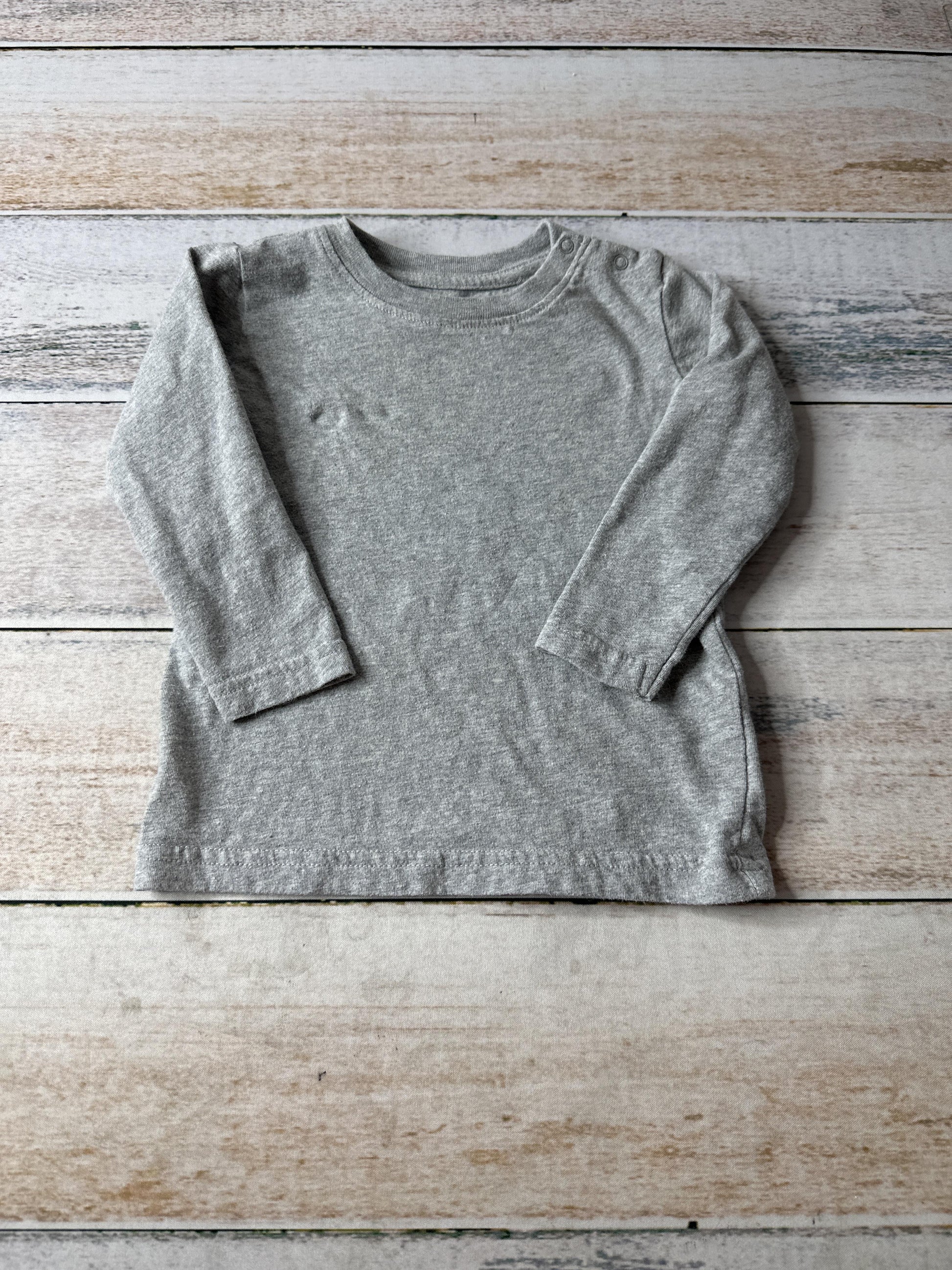 Primary Unisex Grey Long Sleeve Shirt Size: 12-18 months Grey