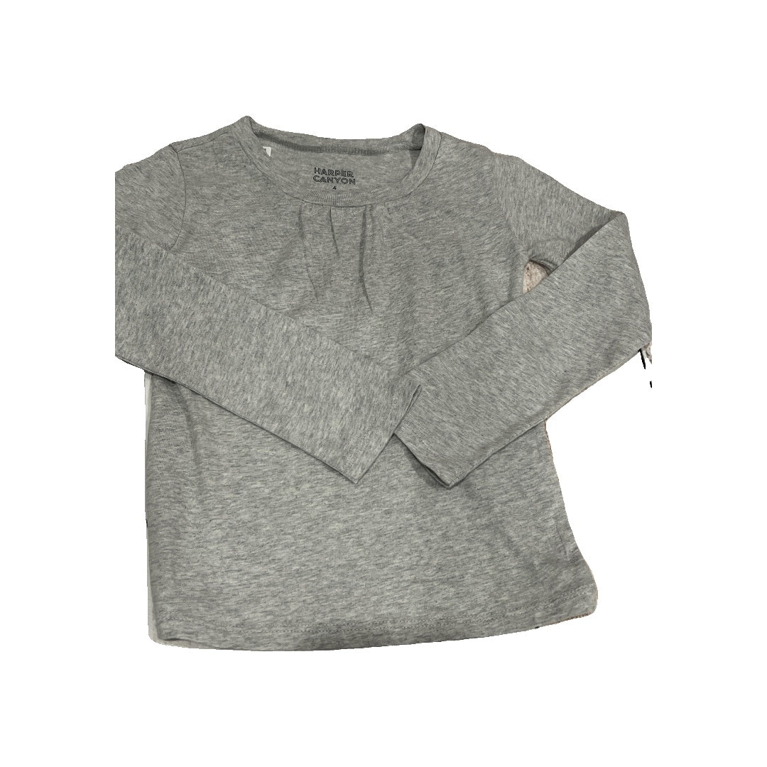 Harper Canyon Girls Grey Long Sleeve Shirt Size: 4T Grey