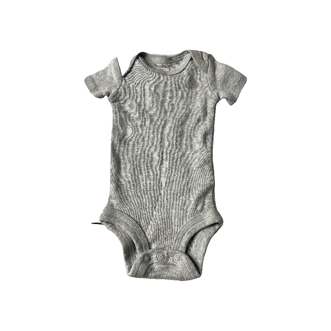 Carters Unisex Grey Onesie Size: Newborn Grey