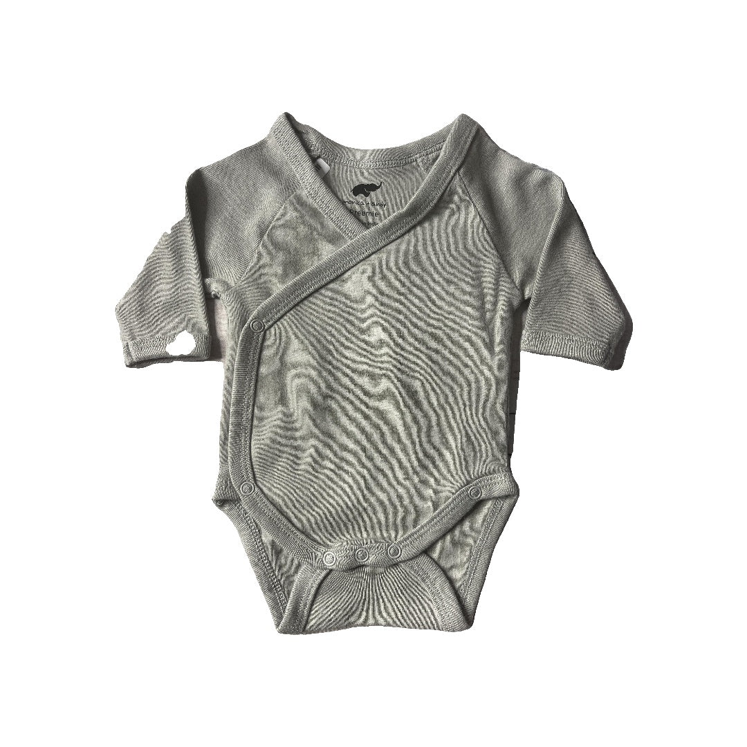 Monica + Andy Unisex Grey Onesie Size: Preemie Grey