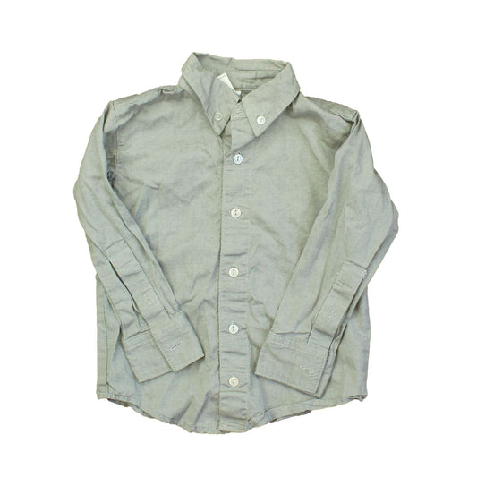American Apparel Boys Grey Button Down Long Sleeve Size: 2T Grey