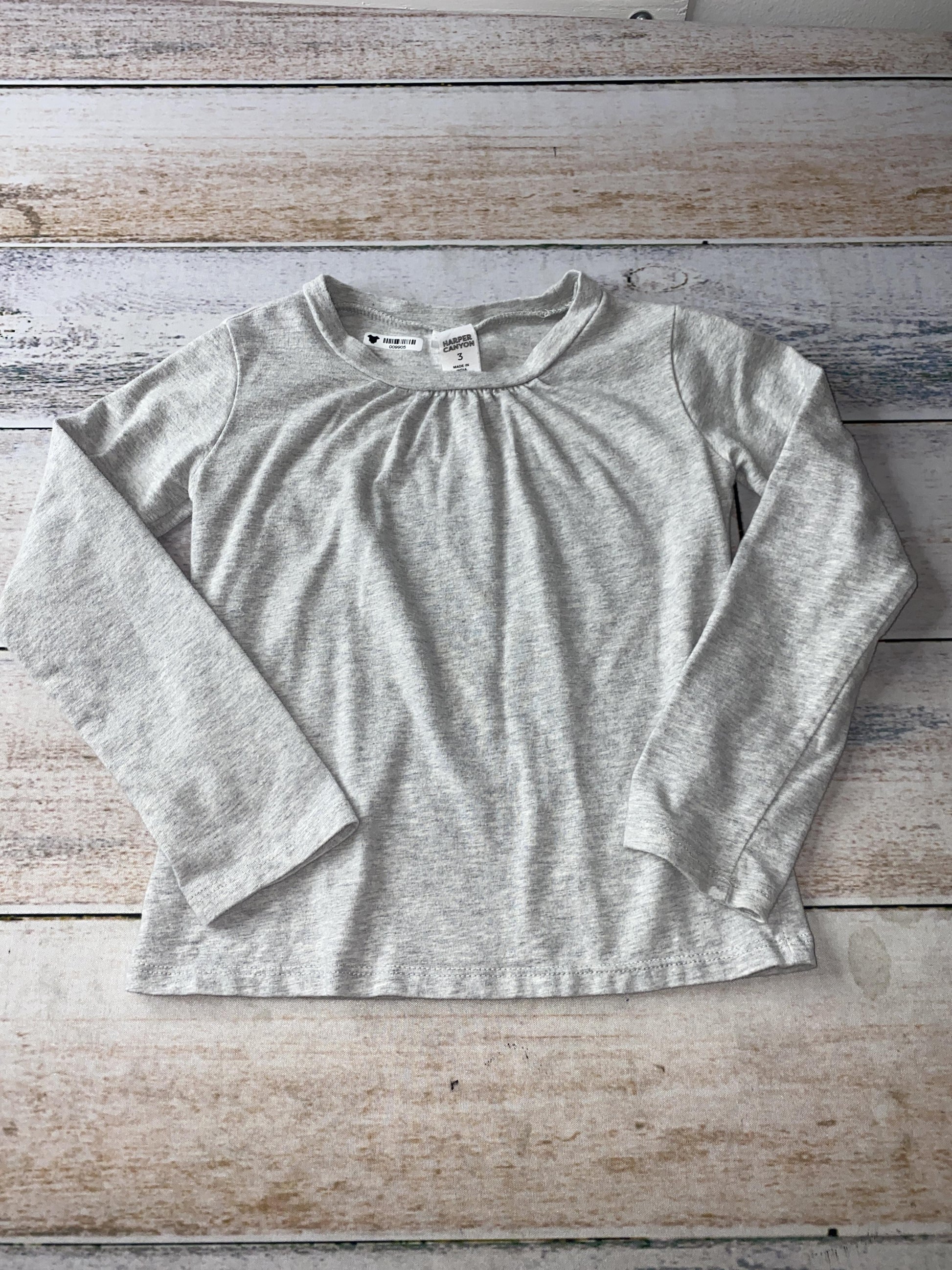 Harper Canyon Girls Grey Long Sleeve T-Shirt Size: 3T Grey