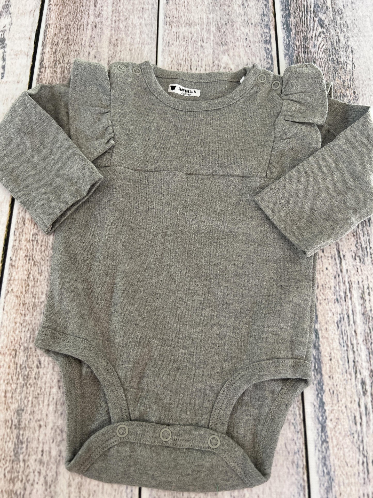 Oliver & Rain Girls Grey Onesie Size: 6 months Grey