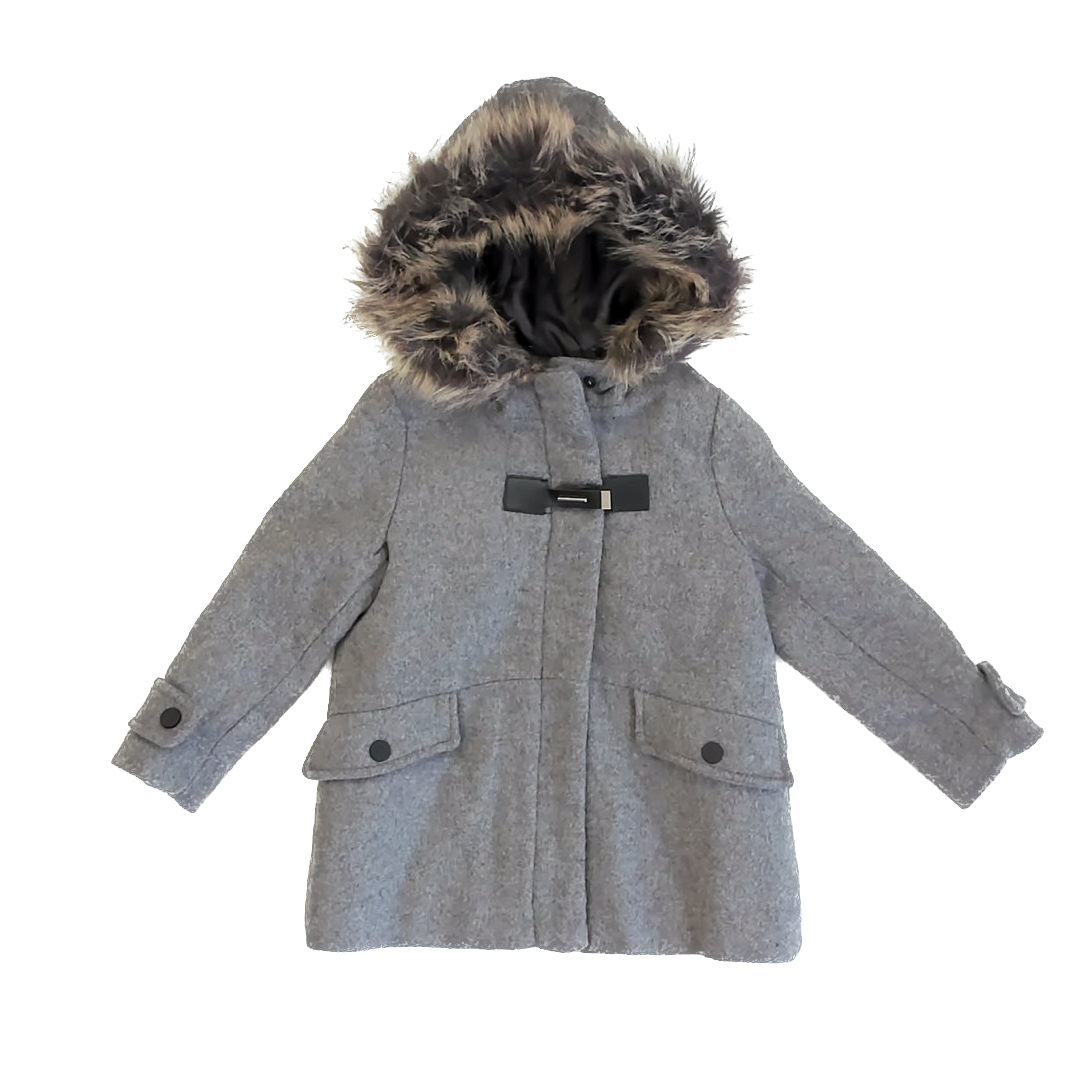 Zara Girls Grey Winter Coat Size: 5T Grey