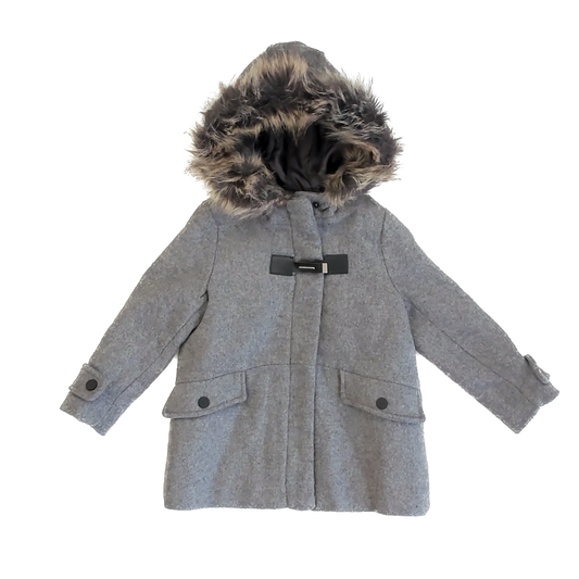Zara Girls Grey Winter Coat Size: 5T Grey