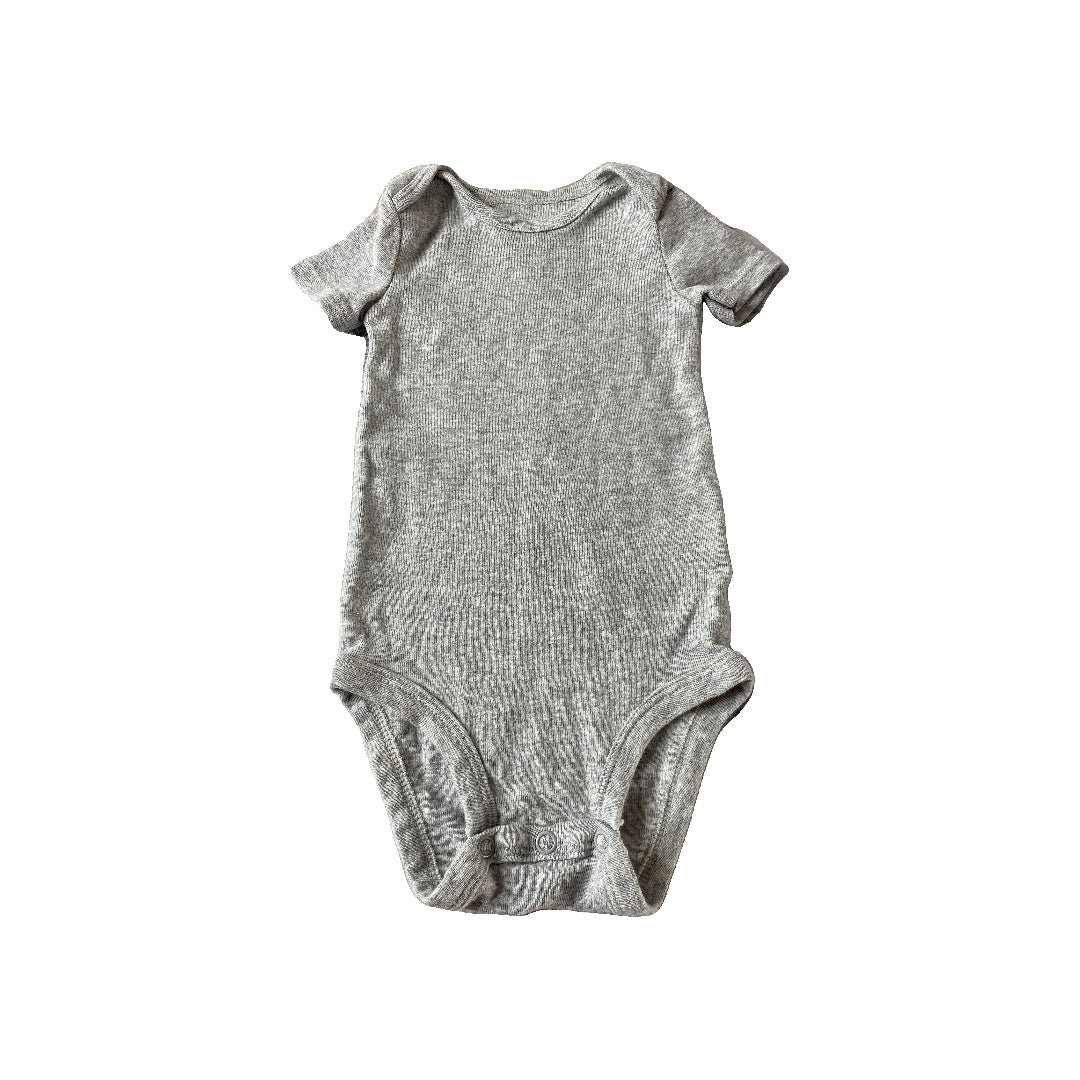 Carters Unisex Grey Onesie Size: 6 months Grey