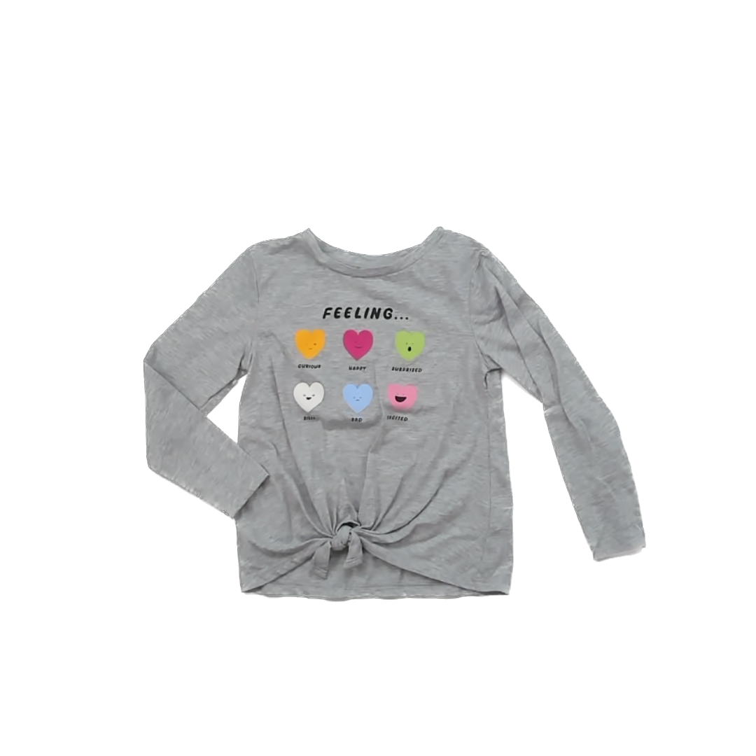 Okie Dokie Girls Grey Long Sleeve T-Shirt Size: 5T Grey
