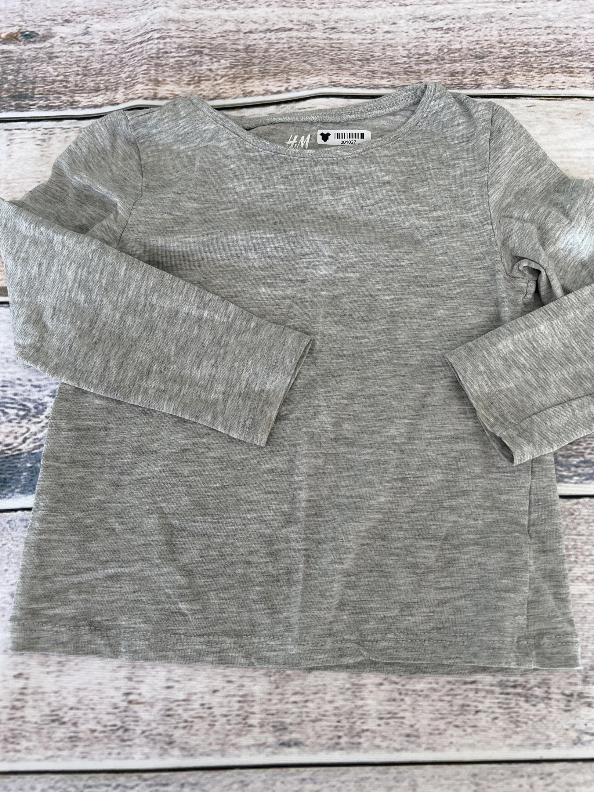 H&M Unisex Grey Long Sleeve Shirt Size: 18-24 months Grey