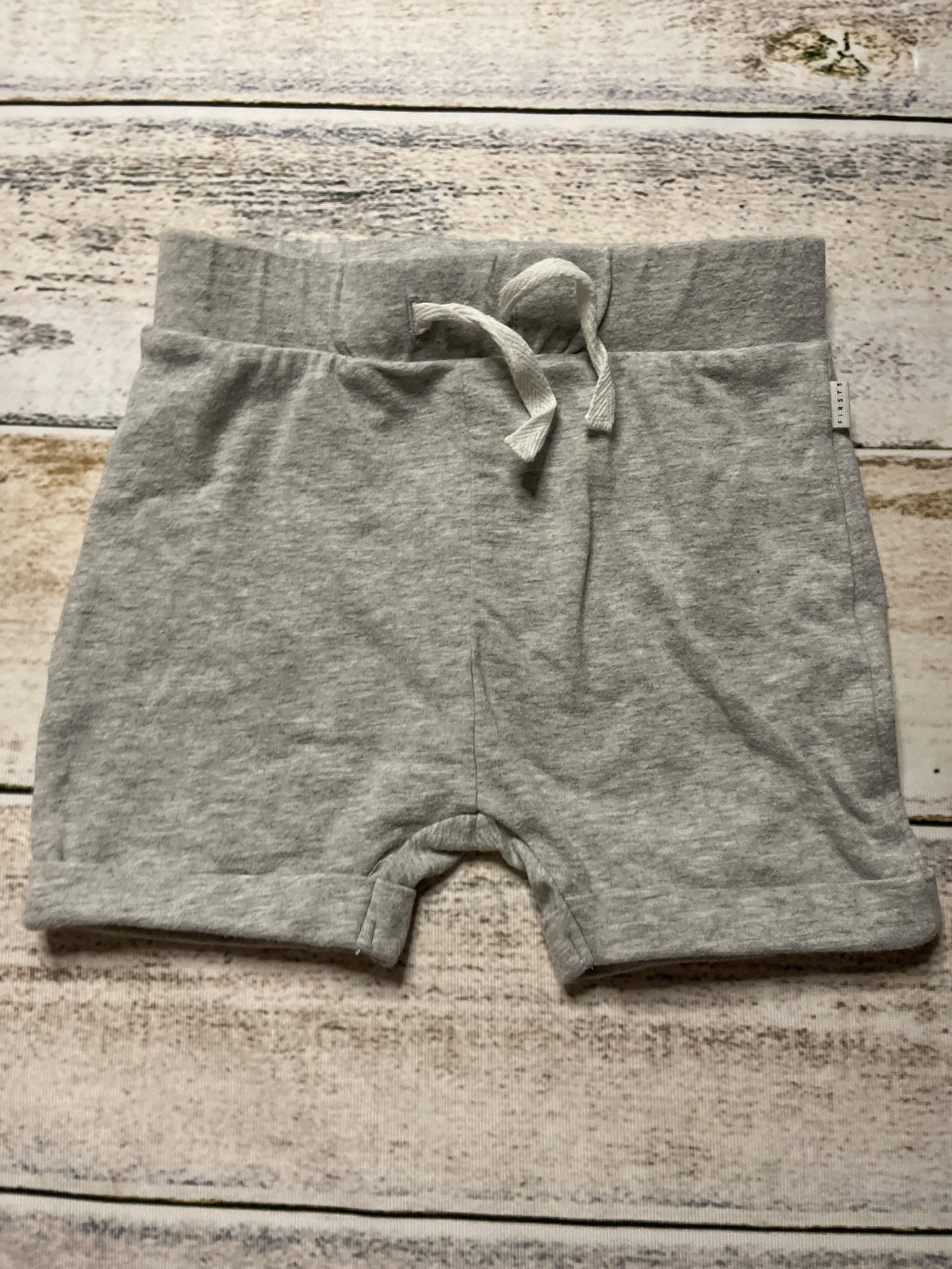 Firsts Unisex Grey Shorts Size: 12 months Grey