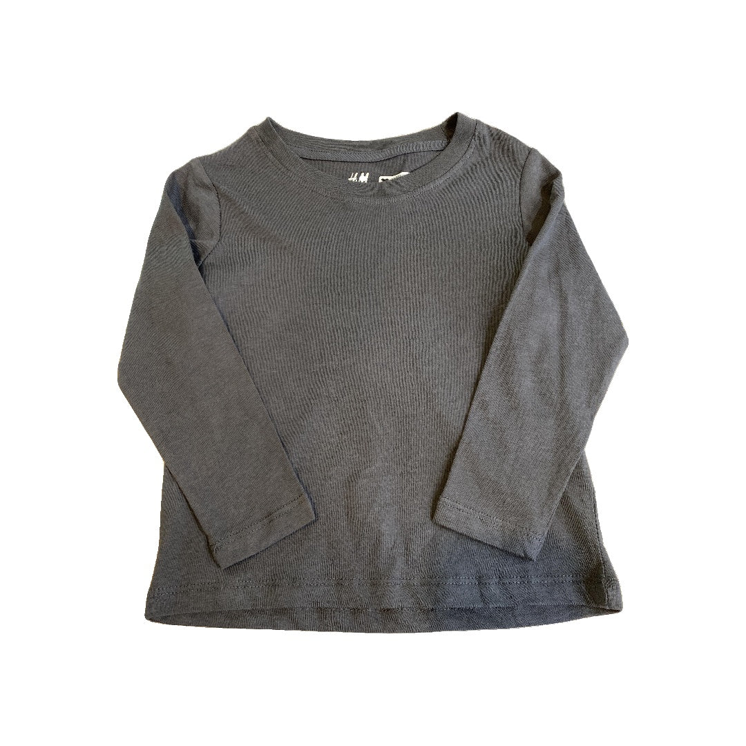 H&M Boys Grey Long Sleeve T-Shirt Size: 2T Grey