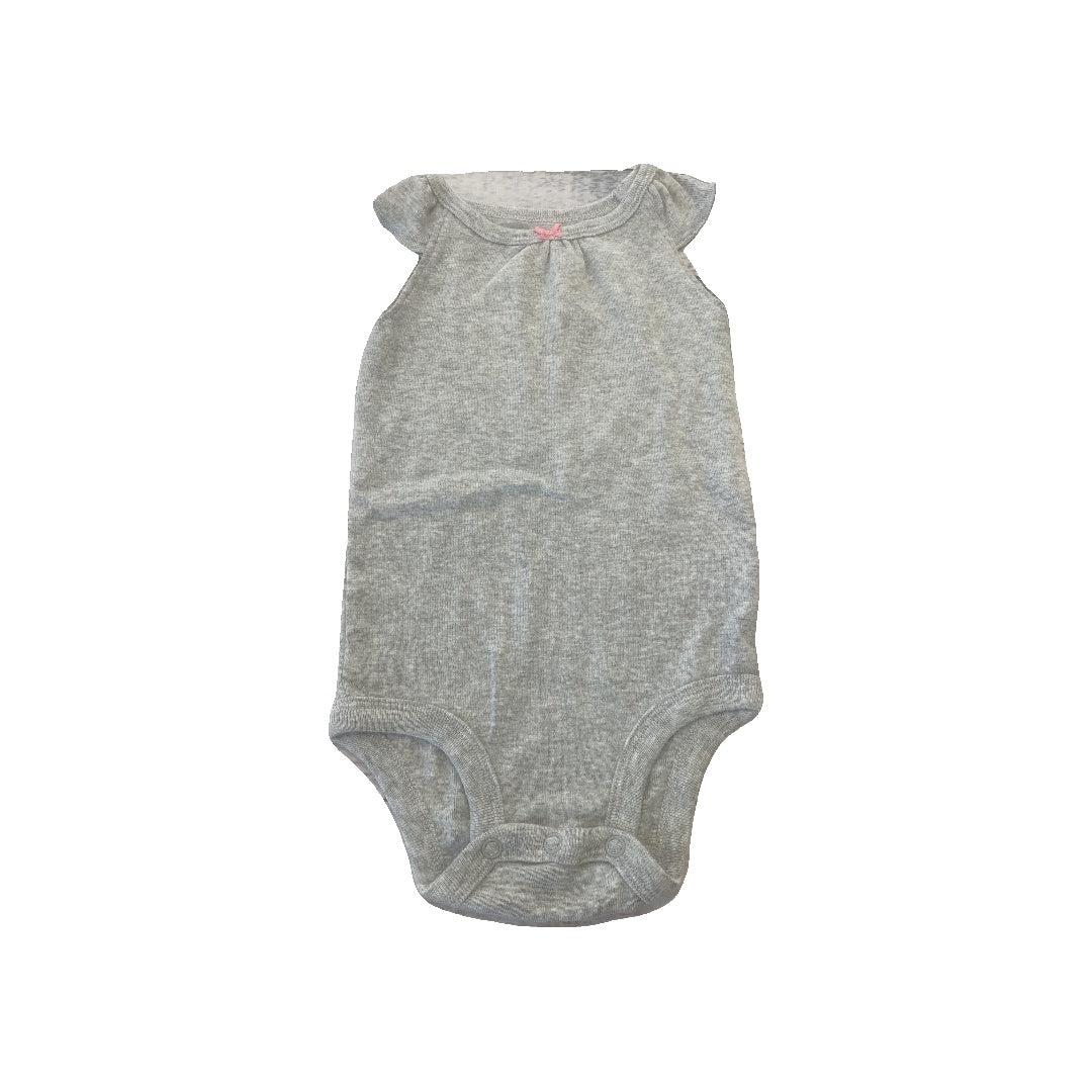 Carters Girls Grey Onesie Size: 6-9 months Grey