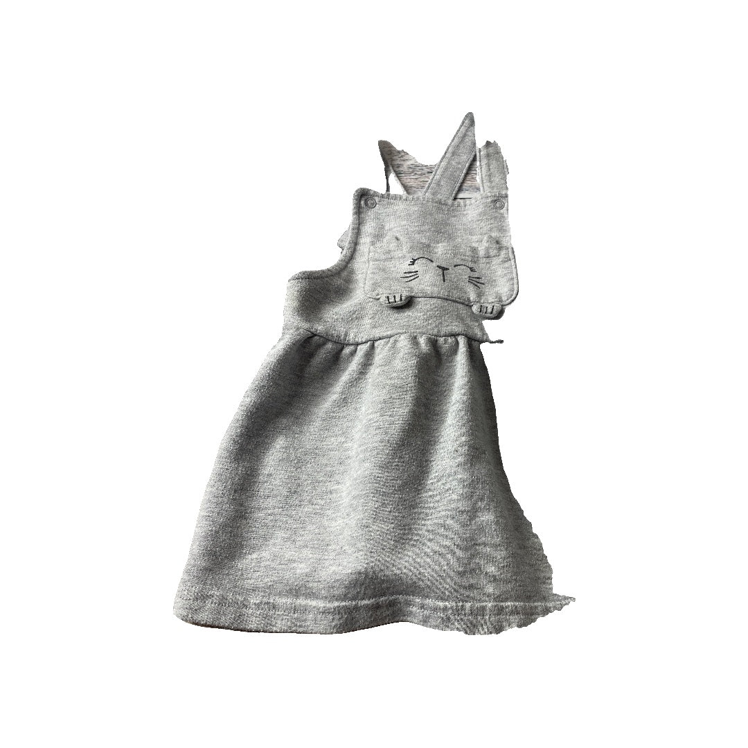 Cat & Jack Girls Grey Dress Size: 18 months Grey