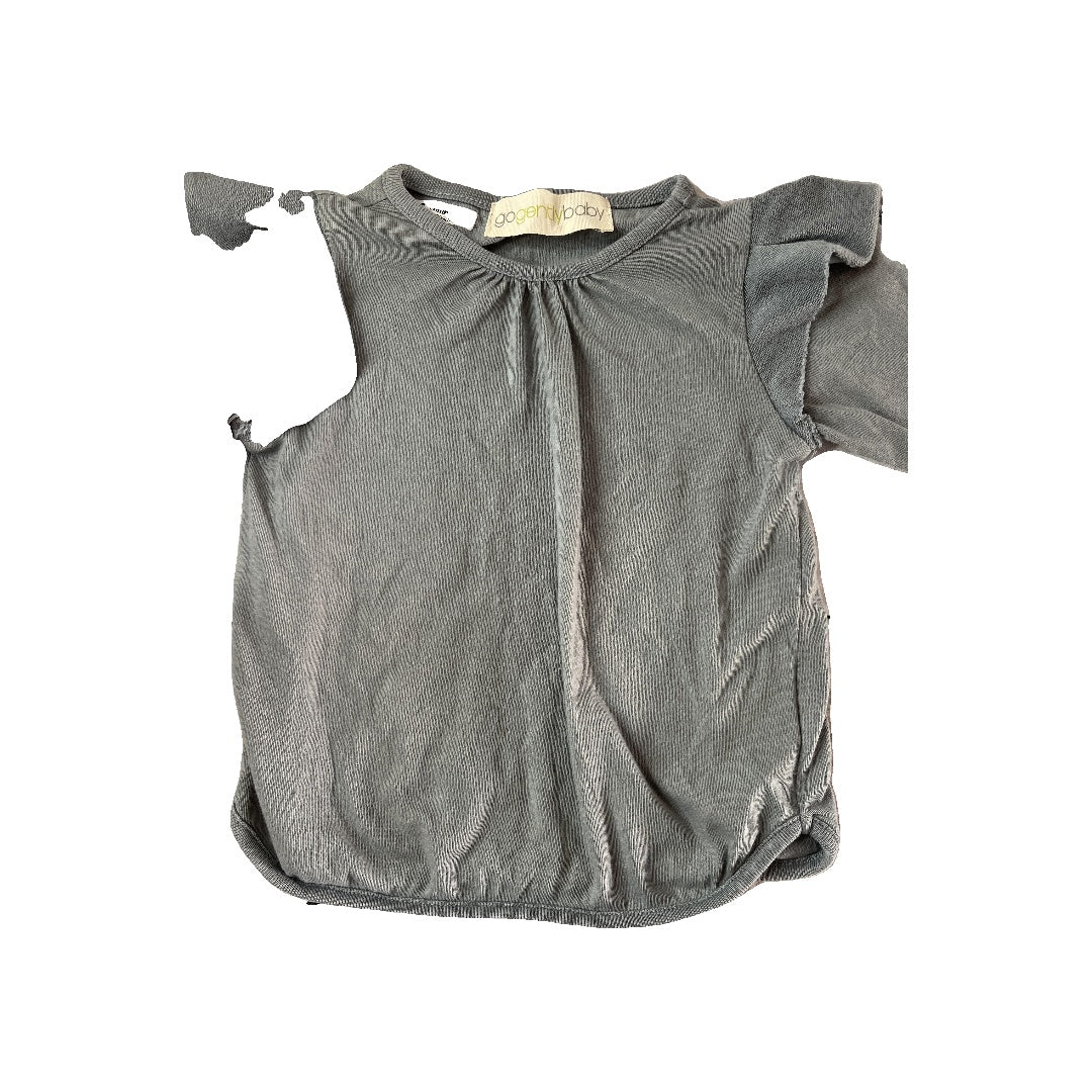Go Gently Girls Grey Long Sleeve T-Shirt Size: 12 months Grey