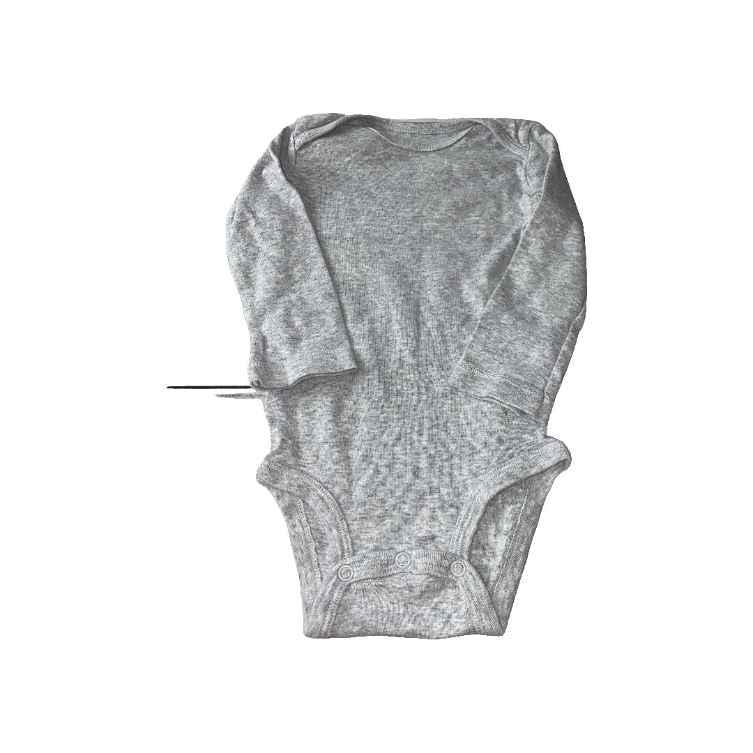 Carters Boys Grey Onesie Size: 12M Grey