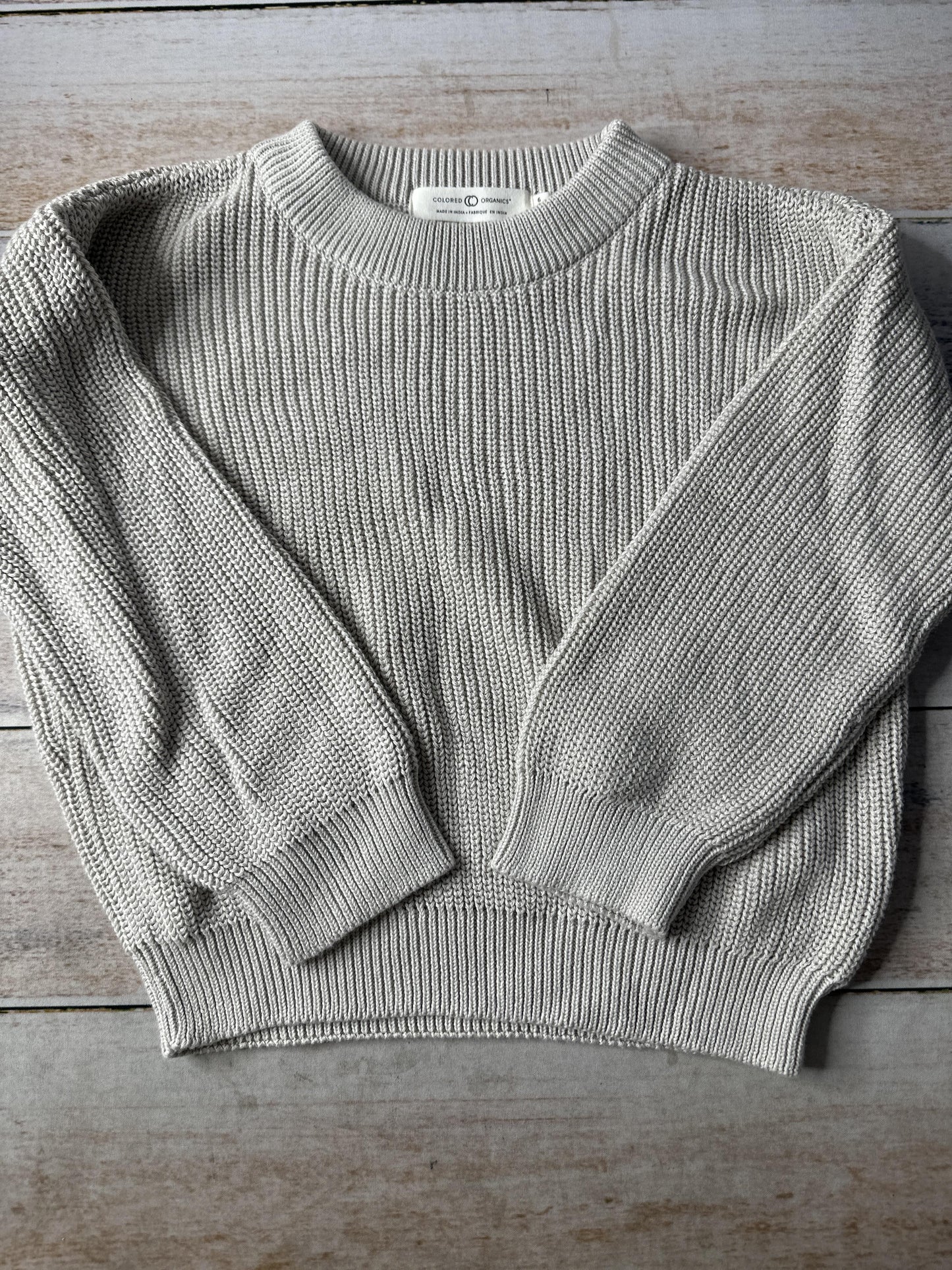 Colored Organics Unisex Grey Sweater Size: 5 Grey