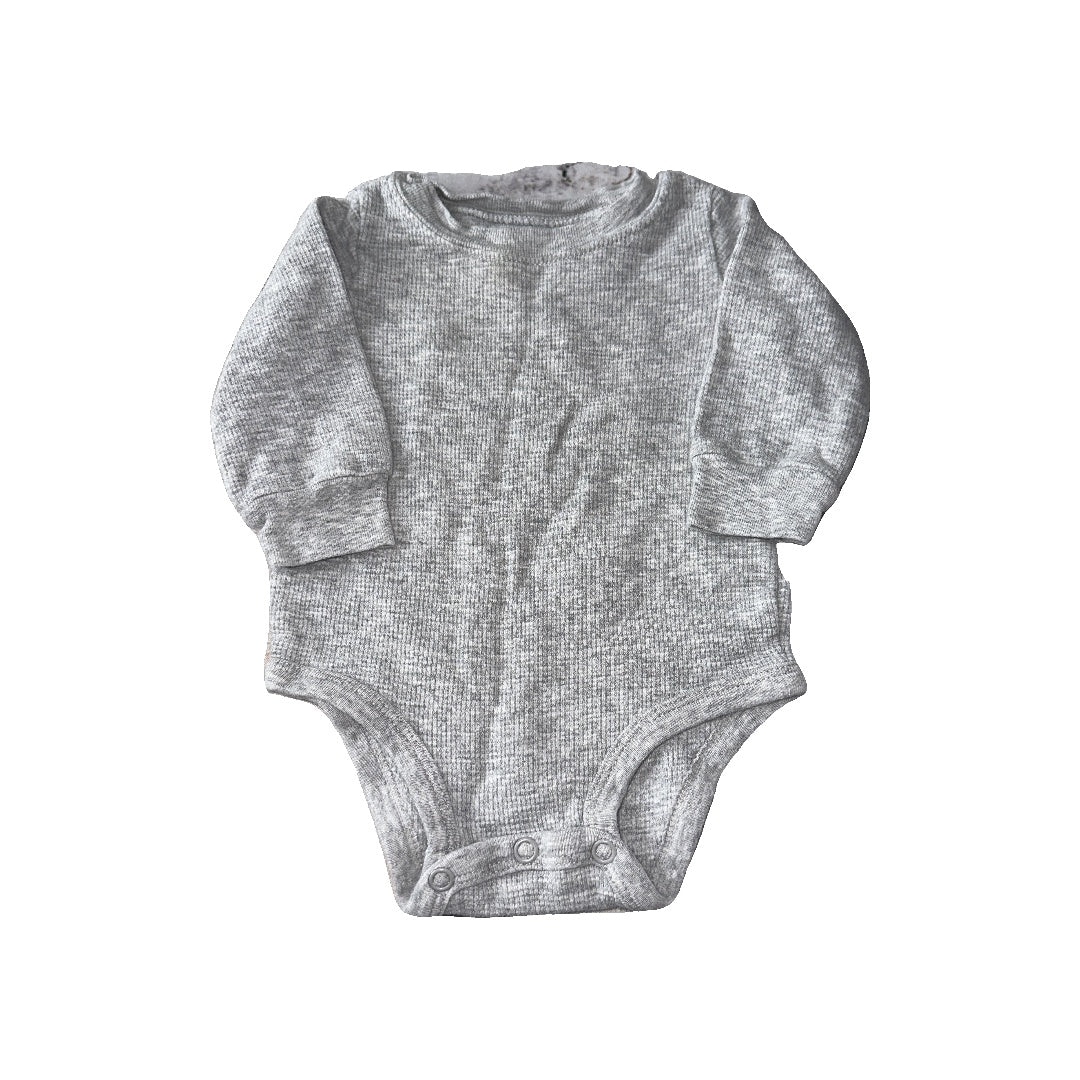 Carters Unisex Grey Onesie Size: 3-6 months Grey
