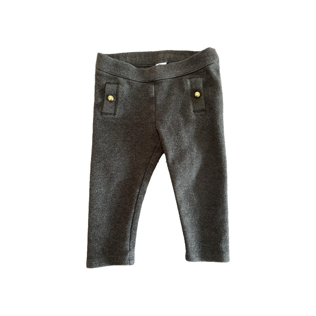 Janie and Jack Girls Grey Pants Size: 12-18 months Grey
