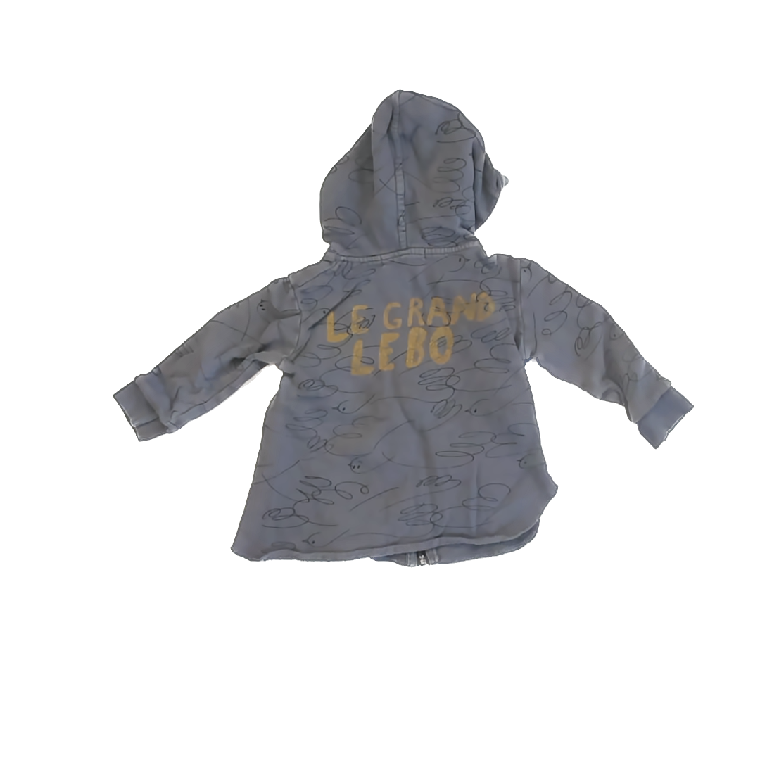 Bobo Choses Boys Grey Hoodie Size: 18-24 Months Grey