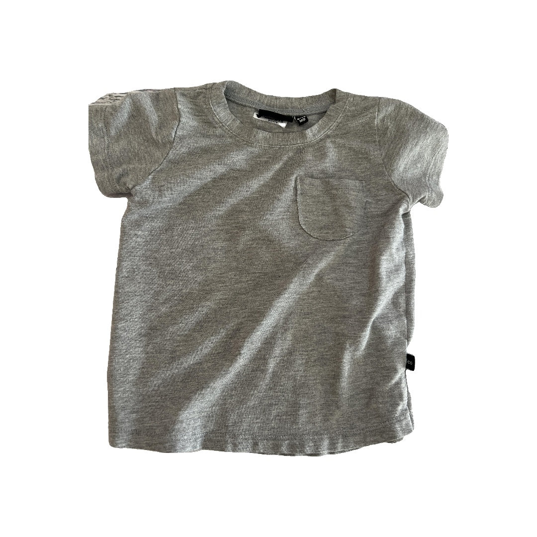 BabySprouts co Girls Grey T-Shirt Size: 6-12 months Grey
