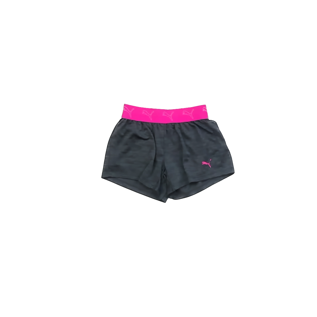 Puma Girls Grey Athletic Shorts Size: 5-6 Years Grey