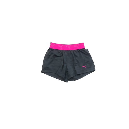 Puma Girls Grey Athletic Shorts Size: 5-6 Years Grey