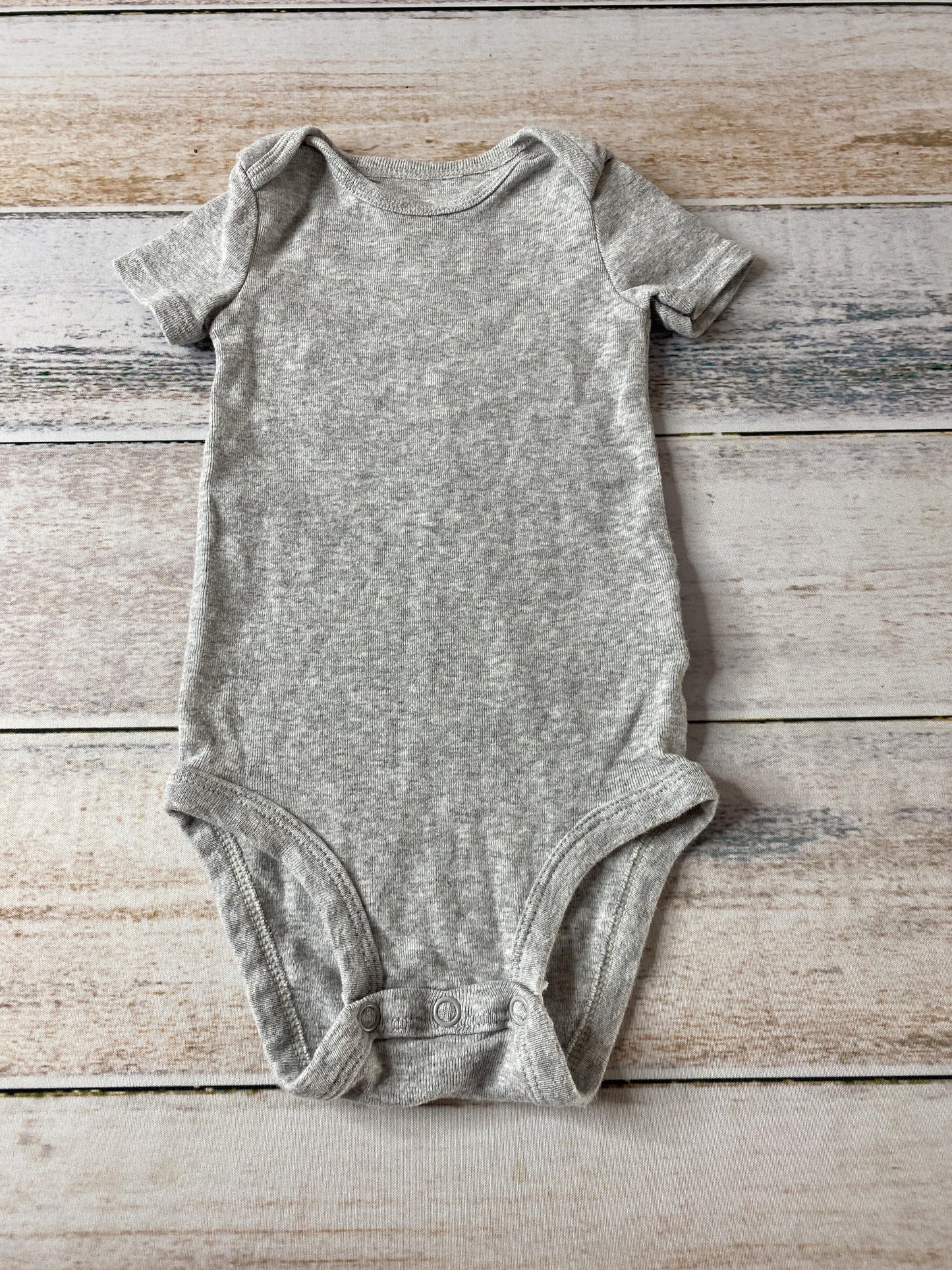Carters Unisex Grey Onesie Size: 6 months Grey